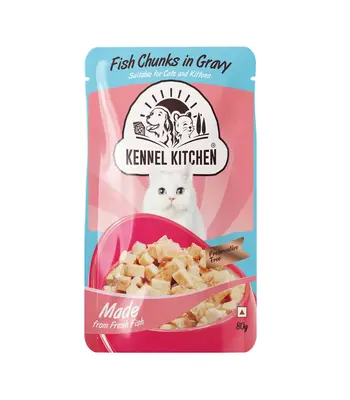 Kennel Kitchen Fish Chunks in gravy - Kitten and Adult Cats