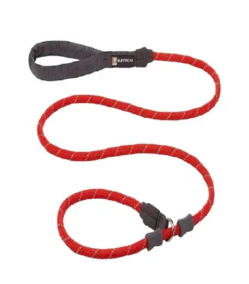 Ruffwear Just A Cinch Dog Leash, Red Sumac - Slip Leash Collar with Reflective Rope